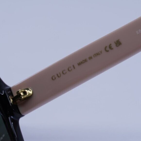 Gucci GG1337S 008 Sunglasses Black/Pink Square Frame, Grey Lenses